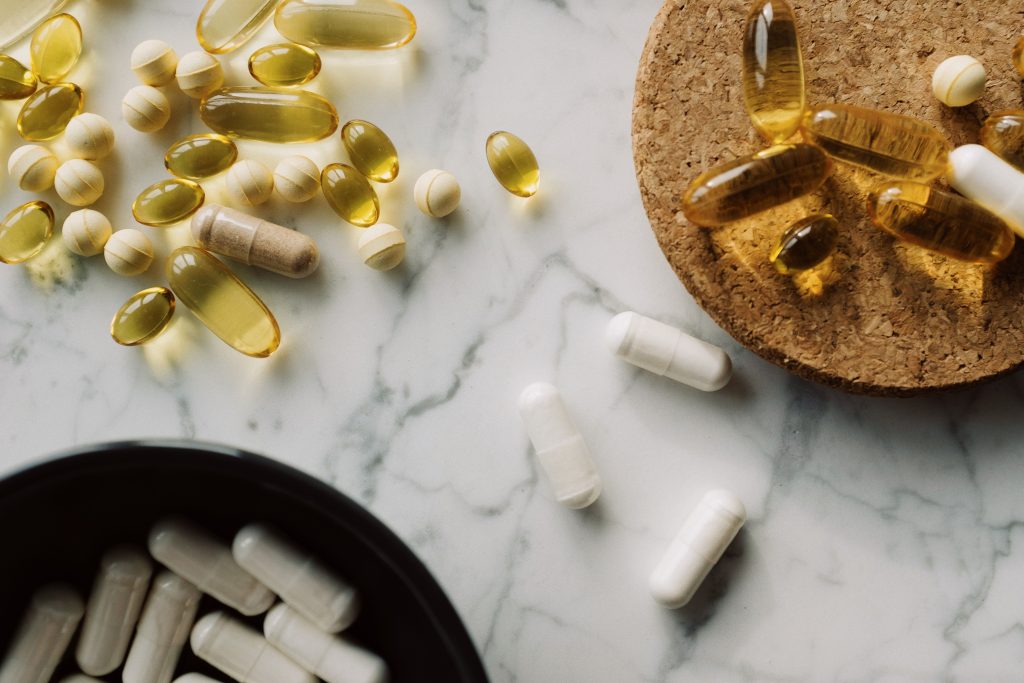 Dietary supplement capsules and powder in different dosage forms